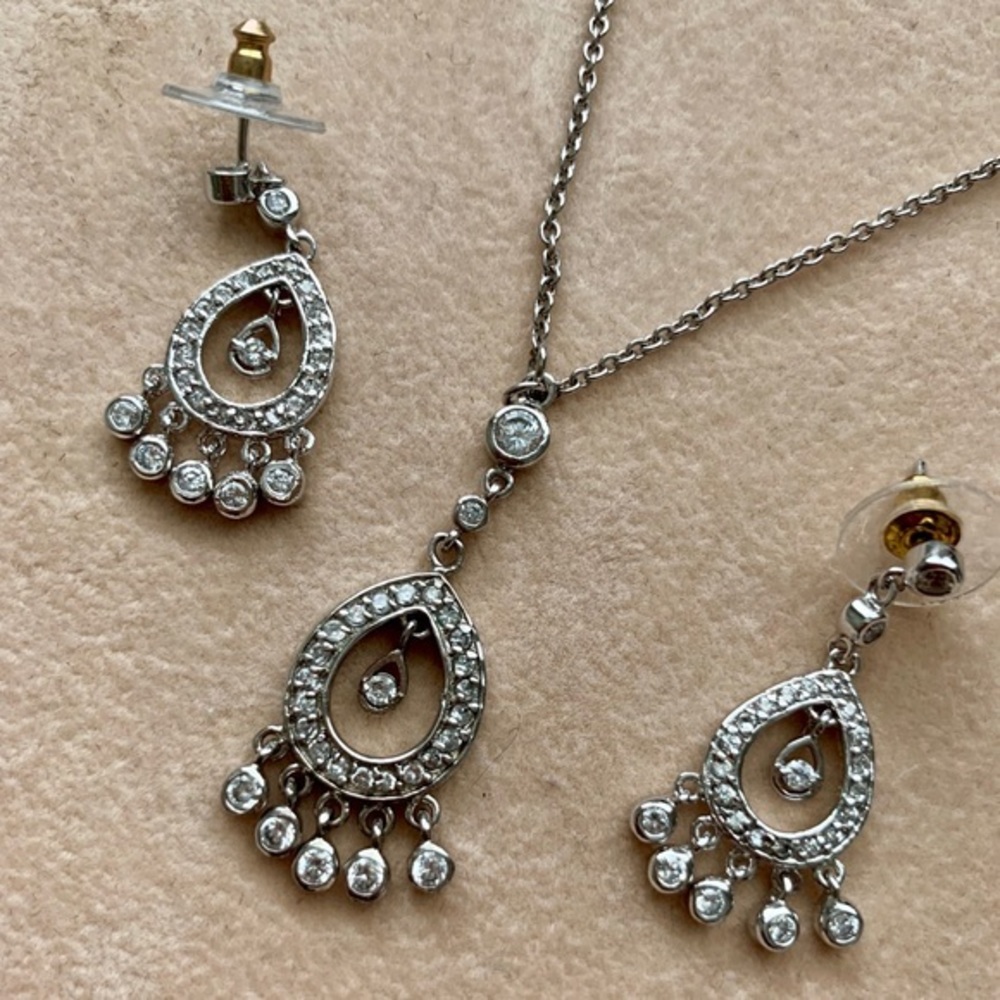 Beautiful Sterling and Pave set